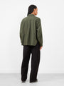 Kengo Shirt Olive by YMC at Couverture & The Garbstore Model back 