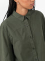 Kengo Shirt Olive by YMC at Couverture & The Garbstore Model detail 