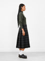 Rosetta Skirt Navy Black and Grey by YMC at Couverture & The Garbstore model side