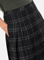 Rosetta Skirt Navy Black and Grey by YMC at Couverture & The Garbstore model detail 