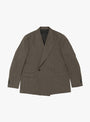 Double Breasted Blazer Taupe Wool by mfpen at Couverture & The Garbstore Front