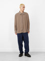 The Gambler Shirt in Dark Taupe Fuzz from mfpen at Couverture & The Garbstore model front 