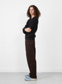 Punch Out Jeans Dark Brown from mfpen at Couverture & The Garbstore
model side 