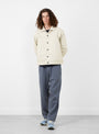 Insulation Jacket Ivory from nanamica at Couverture & The Garbstore model front 