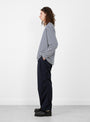 Sleeve Tee in Navy & White from nanamica at Couverture & The Garbstore
model side