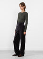 Celestin Velvet Trousers Anthracite from Soeur at Couverture & The Garbstore
model side 