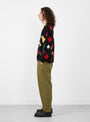 The Flint Knit Argyle Hand Stitch from YMC at Couverture & The Garbstore
model side 