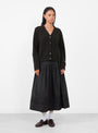 Beti Cardigan Deep Brown by Skall Studio from Couverture & The Garbstore model front 
