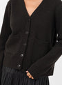 Beti Cardigan Deep Brown by Skall Studio from Couverture & The Garbstore model detail