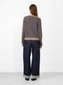 Cameron Jumper Brown and Navy Stripe from Skall Studio at Couverture & The Garbstore
model back
