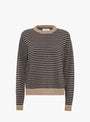 Cameron Jumper Brown and Navy Stripe from Skall Studio at Couverture & The Garbstore
front 