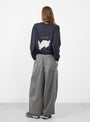 The Deadbeat Trouser in Grey from YMC at Couverture & The Garbstore
model back