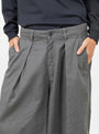 The Deadbeat Trouser in Grey from YMC at Couverture & The Garbstore
model detail