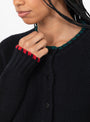Lotus Cardigan Black From YMC at Couverture & The Garbstore Model Detail