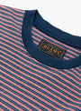Pocket Tee Red Indigo Stripe by Beams Plus at Couverture & The Garbstore Collar