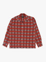 Open Collar Brushed Satin Plaid Shirt Red from Beams Plus at Couverture & The Garbstore
front 
