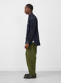 8oz Work Shirt One Wash Denim by Beams Plus at Couverture & The Garbstore Model Side