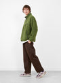 Reversible Sherpa Jacket in Olive and Dusty Navy from Gramicci at Couverture & The Garbstore Model Side