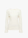 The Rib Knitted Ruffle Gathered Longsleeve Top from Beams Boy at Couverture & The Garbstore
ghost 
