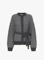 The 2Tone Alan Cardigan in Grey from Beams Boy at Couverture & The Garbstore
front 