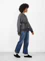 The 2Tone Alan Cardigan in Grey from Beams Boy at Couverture & The Garbstore
model side