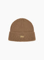 Cursive Rib Beanie Coffee from Dime at Couverture & The Garbstore
front 