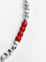 Edition 2 Necklace Red & White from Gottlob at Couverture 
bead