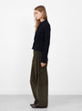 Flaubert Knit Cardigan Navy by Soeur at Couverture & The Garbstore 
Model Side
