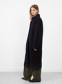 The Guilhem Coat in Deep Navy from Soeur at Couverture & The Garbstore 
Model Side