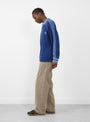 Knitting Soccer Jersey Navy by Rice Nine Ten at Couverture & The Garbstore Model Side