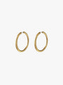 The Large Seamless Hoop Earrings Gold from Laura Lombardi at Couverture & The Garbstore
side