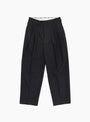 The Deep Tuck Pressed Pants Black Navy from Still By Hand at Couverture & The Garbstore
Front 