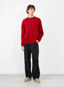 The Deep Tuck Pressed Pants Black Navy from Still By Hand at Couverture & The Garbstore Model
Front 