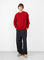 The W/N Wide Pants Black Navy from Still By Hand at Couverture & The Garbstore Model Front