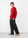 The W/N Wide Pants Black Navy from Still By Hand at Couverture & The Garbstore Model Side