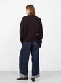 No.373 Oldie Jumper Dark Brown by Extreme Cashmere at Couverture & The Garbstore Model Back
