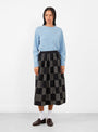  C25 Vita Patchwork Skirt in Black and Ecru from Sideline at Couverture & The Garbstore
model front