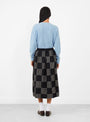  C25 Vita Patchwork Skirt in Black and Ecru from Sideline at Couverture & The Garbstore
model back
