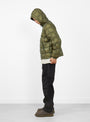 The Midweight Hooded Puffer from Stüssy in Olive at Couverture & The Garbstore Model Side