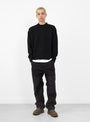 The Tonal Mock Neck Sweater from Stüssy arrives in Black at Couverture & The Garbstore Model front 