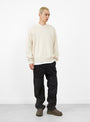 The Tonal Mock Neck Sweater from Stüssy arrives in Natural at Couverture & The Garbstore Model front 