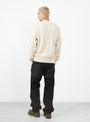The Tonal Mock Neck Sweater from Stüssy arrives in Natural at Couverture & The Garbstore Model Back 