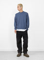 The Tonal Mock Neck Sweater from Stüssy in Washed Blue at Couverture & The Garbstore Model Front 