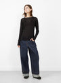 Long Sleeve Tee Black from Baseange at Couverture & The Garbstore
model front 