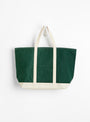 The Base Field Tote (L) from This is (an) in Forest Green and White at Couverture & The Garbstore
front 