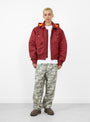 Flight Bomber Burgundy from Stüssy at Covuerture & The Garbstore Model
Front 