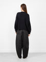 Merino Wool Cardigan Anthracite from Crodera at Couverture & The Garbstore
model back