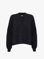 Merino Wool Cardigan Anthracite from Crodera at Couverture & The Garbstore
front 