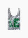 The Plastic Reusable Bag in White and Green from b.Eautiful at Couverture & The Garbstore
back