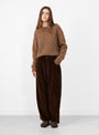 Corduroy Baggy Pants Brown from Cordera at Couverture & The Garbstore
model front 
